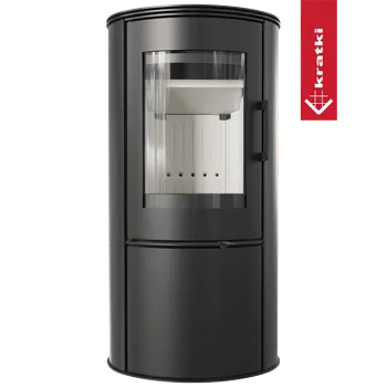 Krbová kamna Kratki Ocelová kamna na dřevo AB S/DR ECO 5,5 kW Ø 150 crème dekorativní