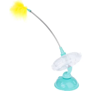 Hračka pro kočku TIAKI svačinová hračka s peřím pro kočky