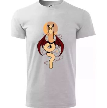 Pánské tričko Žížala upír (Alexis Citrine) - Triko extra velké (5-8XL) - 7XL ( Světlešedý Melír )