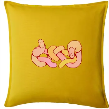 Polštář Zamilované žížaly (Alexis Citrine) - Polštář 50x50 - 50x50 - Pouze potah ( Žlutá )