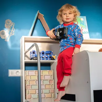 Dívčí pyžamo ESITO | Chlapecké pyžamo Fotbal vel. 116 - 122 - červená / 122