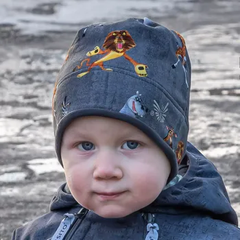 Kojenecká čepice ESITO | Jarní čepice BIO Madagaskar - šedá / 46