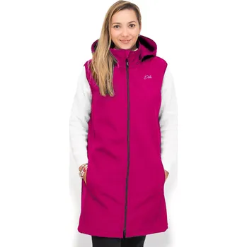 Dámská vesta ESITO | Dámská dlouhá softshellová vesta Raspberry pink - malinová / M