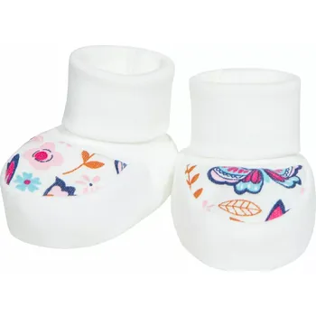 Kojenecké oblečení ESITO | Kojenecké bačkůrky bavlna Motýlek - růžová / New - délka stélky: 8 cm