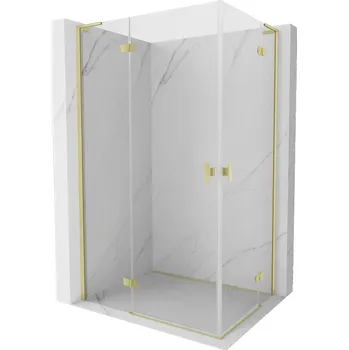Mexen Mist-H L Duo sprchový kout otočný levý 115 x 110 cm, transparentní, zlatý kartáčovaný - 8A5L-115L-110P-55-00 Sprchové kouty
