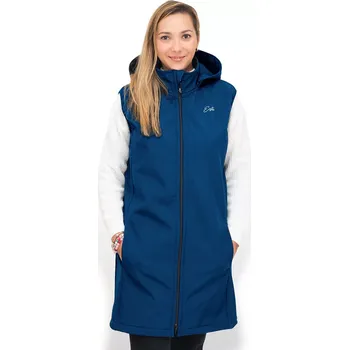 Dámská vesta ESITO | Dámská dlouhá softshellová vesta Sapphire blue - modrá / XXL