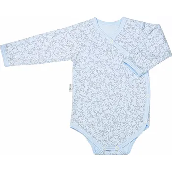 Kojenecký body ESITO | Dětské body zavinovací Zája Soft blue - modrá / 50