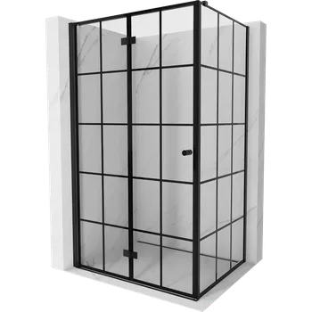 Mexen Mist-F skládací sprchový kout levý 85 x 95 cm, černá mřížka, černá - 8A6T-085-095-70-77-L Sprchové kouty