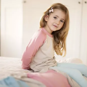 Chlapecké tričko ESITO | Modalové tričko s dlouhým rukávem Beige - béžová / 128