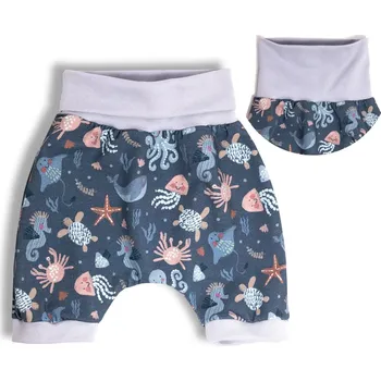 Dívčí kraťasy ESITO | Dětské kraťasy Mořský svět - šedá / 98