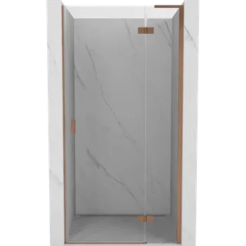 Mexen Mist-H L sprchové dveře otočné pravé 120 cm, transparentní, kartáčovaná měď - 8A5L-120-000-65-00-P Sprchové dveře