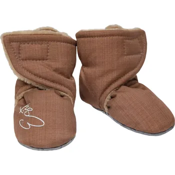 Capáčky ESITO | Capáčky barefoot Softshell Lamb Brown - hnědá / 0 - délka stélky: 10 cm