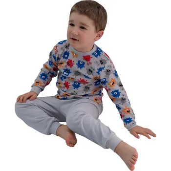 Dívčí pyžamo ESITO | Dětské pyžamo Příšerky - šedá / 122