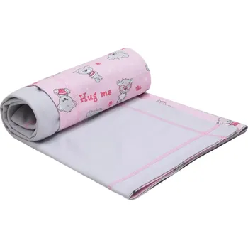 Dětská deka ESITO | Letní dětská deka dvojitá Teddy bears - růžová / 75 x 100 cm