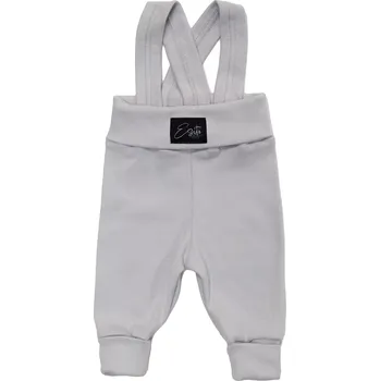 ESITO | Rostoucí žebrované kalhoty s laclem Color grey - šedá / 80 - 86