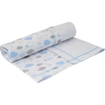 Dětská deka ESITO | Letní dětská deka dvojitá bavlna Mráček - modrá / 75 x 100 cm