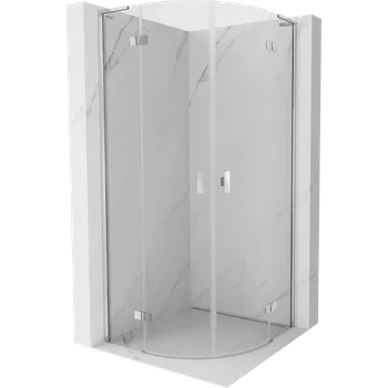 Mexen Mist L půlkruhový sprchový kout otvíratelný 90 x 90 cm, transparentní, chrom - 8A33L-090-090-01-00 Sprchové kouty