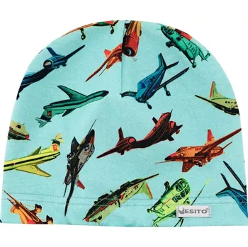 Čepice ESITO | Dětská čepice Letadla - zelená / 38