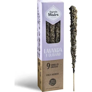 Vonná tyčinka Bylinné vonné tyčinky - Levandule a olibanum 9 ks, doba hoření 60 minut, délka tyčinky 17 cm