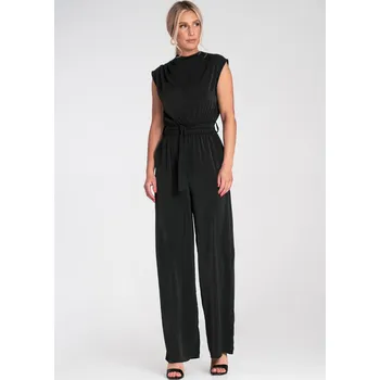 Dámský overall Černý dámský elegantní overal se zapínáním na zádech M1196 Black Velikost: S/M
