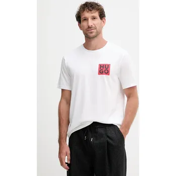 Pánské tričko Bavlněné tričko HUGO Detzington 50473893 bílá 00X, vel. XS