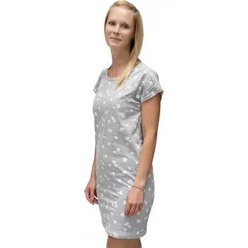 Dámská noční košile ESITO | Dámská noční košile Království sedmikrásek - šedá / 40