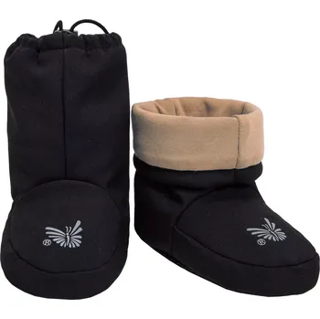 Capáčky ESITO | Barefoot softshellové capáčky Bambus Honey - černá / hnědá / 5 - délka stélky: 15 cm