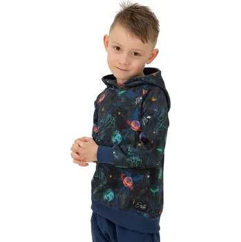 ESITO | Dětská mikina s kapucí Universe - modrá / 110 - 116