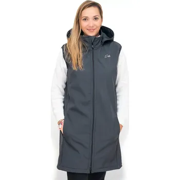 Dámská vesta ESITO | Dámská dlouhá softshellová vesta Grey - šedá / XXL