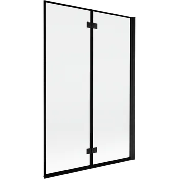 Vanová zástěna Mexen Mist vanová zástěna dvoudveřová pravá 120 x 150 cm, černý rám, černá - 8A9-120-002-70-70-P Vanové zástěny
