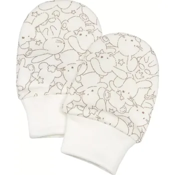 Rukavice ESITO | Bavlněné kojenecké rukavice Zája vel. 56 - 68 - smetanová / 68