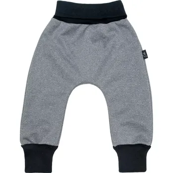 Kojenecké oblečení ESITO | Dětské softshellové kalhoty Šedý melír - šedá / 86