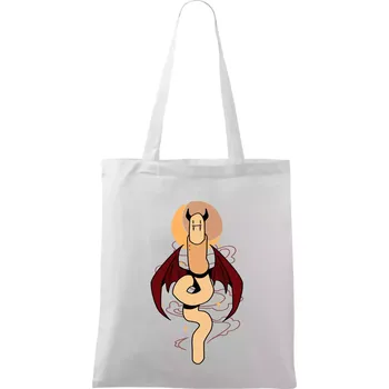 Nákupní taška Žížala upír (Alexis Citrine) - Taška bavlněná - 42 x 38 cm ( Bílá )