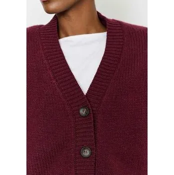 Dámský svetr La Mania Kardigan MARI Bordó Classic Fit 34_36