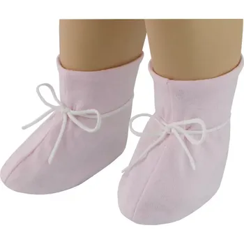 Kojenecké oblečení ESITO | Kojenecké botičky bavlna tkané srdce - růžová / 1. ( 2 - 5 měs.)