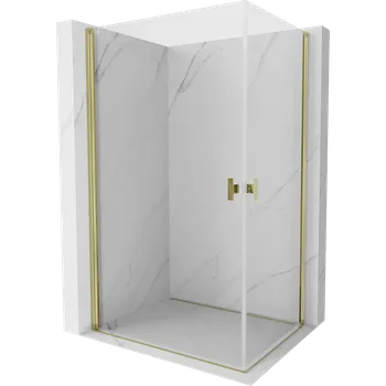 Mexen Mist-B Duo sprchová kabina otevíratelná 75 x 70 cm, transparentní, zlatá - 8A2-075-070-50-00 Sprchové kouty