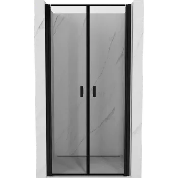 Sprchové dveře Mexen Mist sprchové dveře křídlové 110 cm, černý rám, černé - 8A7-110-000-70-70 Sprchové dveře