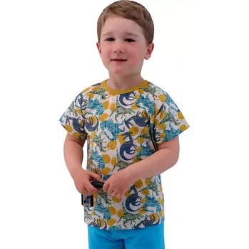 Dívčí tričko ESITO | Dětské tričko Pravěk vel. 98 - 116 - okrová / 110