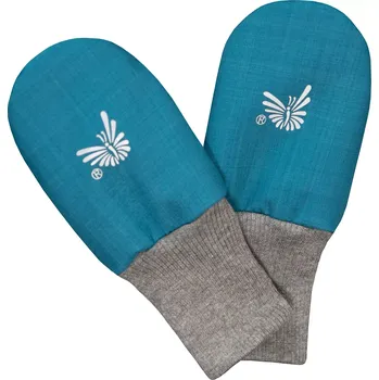 Rukavice ESITO | Zimní bezpalcové rukavice softshell s beránkem Lamb Petrol - petrolejová / 74 - 80