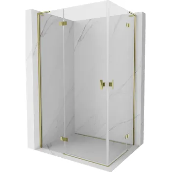 Mexen Mist-H L Duo sprchový kout s otočnými dveřmi vlevo 115 x 95 cm, transparentní, zlatý - 8A5L-115L-095P-50-00 Sprchové kouty