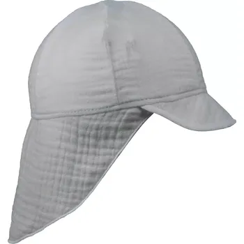 Kšiltovka ESITO | Dětská kšiltovka s krytím krku mušelín Grey - šedá / XL