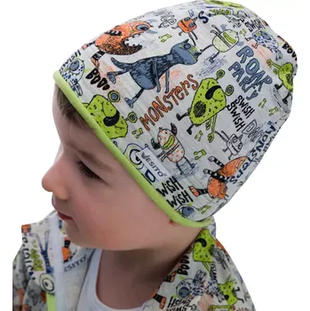 Čepice ESITO | Dětská čepice Monsters - zelená / 36