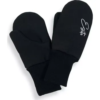 Rukavice ESITO | Palcové rukavice softshell Black - černá / 3 - 5 let