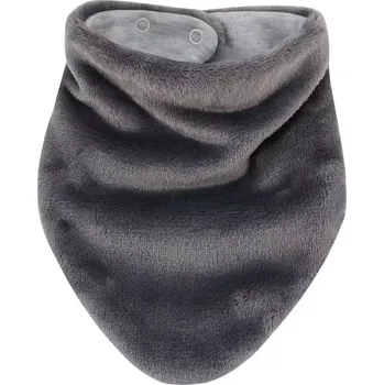 Kojenecká čepice ESITO | Šátek na krk Magna podšitý bavlnou - šedá / 0 - 5 let