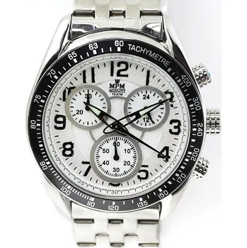 Hodinky MPM Pánské hodinky s chronografem, datem a bílým ciferníkem W01M.10427.A