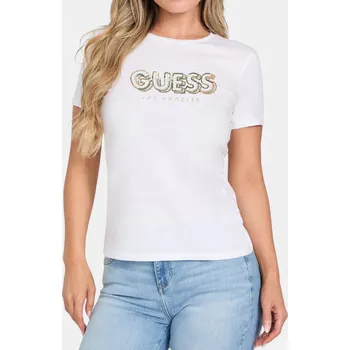Dámské tričko Dámské bílé triko Guess - Velikost XL, Barva Bílá 56272 R3BI19KBRV0