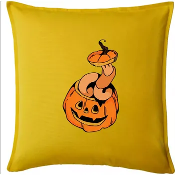 Polštář Žížala v dýni (Alexis Citrine) - Polštář 50x50 - 50x50 - Pouze potah ( Žlutá )