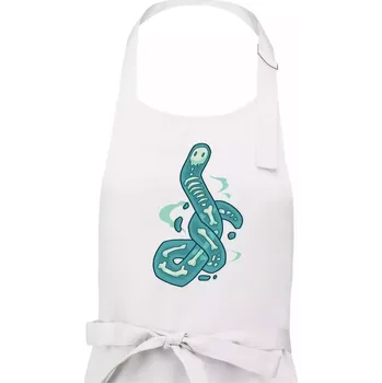 Kuchyňská zástěra Anatomicky korektní duch žížaly (Alexis Citrine) - Dámská zástěra na vaření - Univerzální velikost ( Bílá )