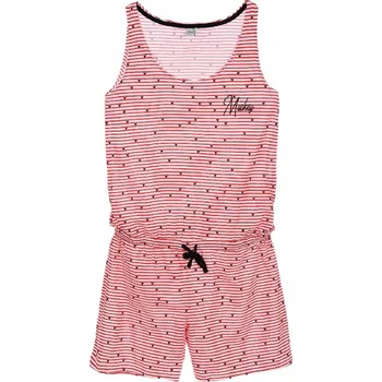 Dámský overall Sun City Dámský letní overal MICKEY MOUSE s proužky červený Barva: Červená, Velikost: M