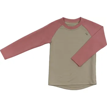 Chlapecké tričko ESITO | Modalové tričko s dlouhým rukávem Beige - béžová / 98